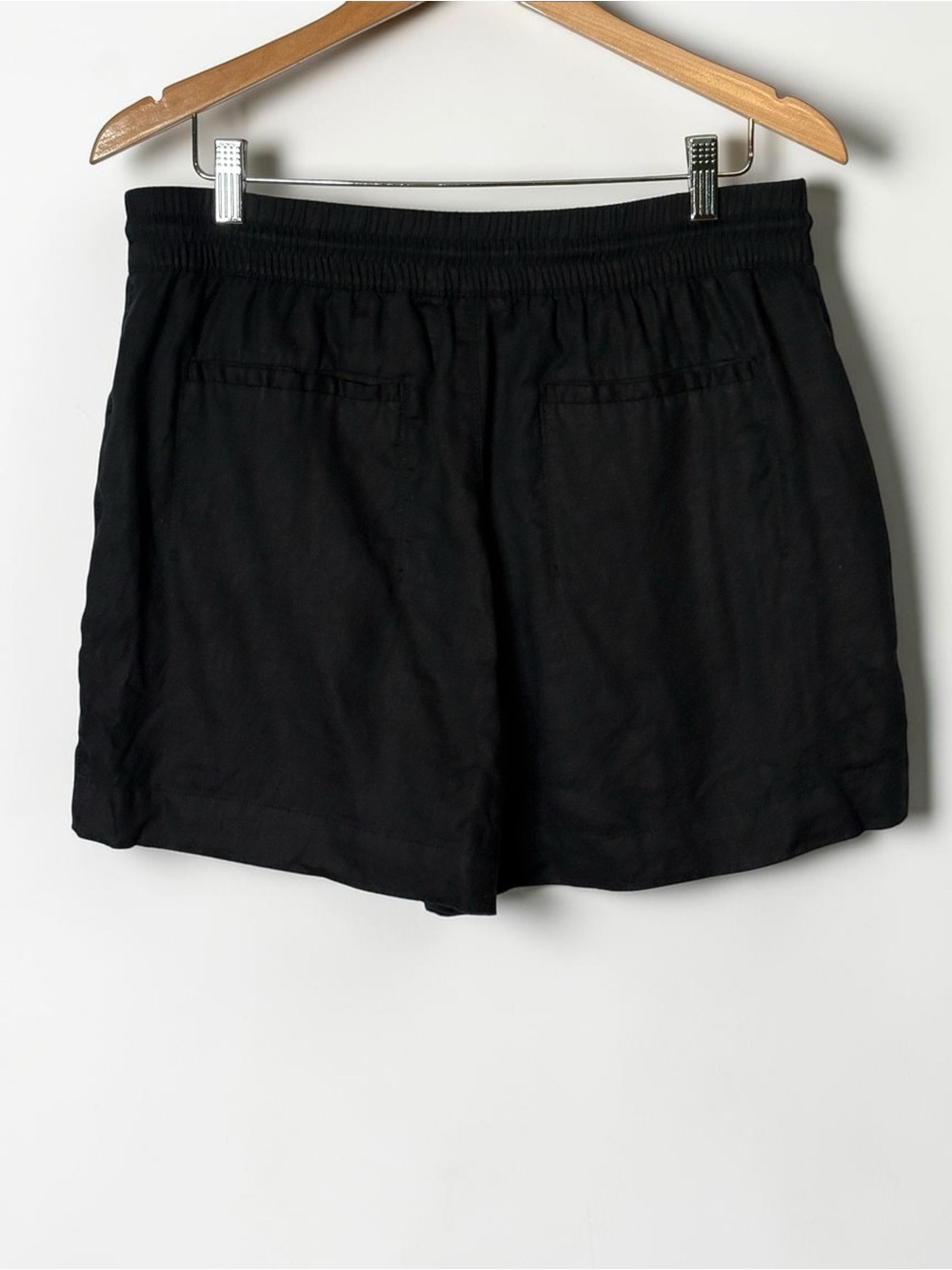 Athleta Retreat Linen Mid Rise 4" Shorts Black L - Picture 5 of 13